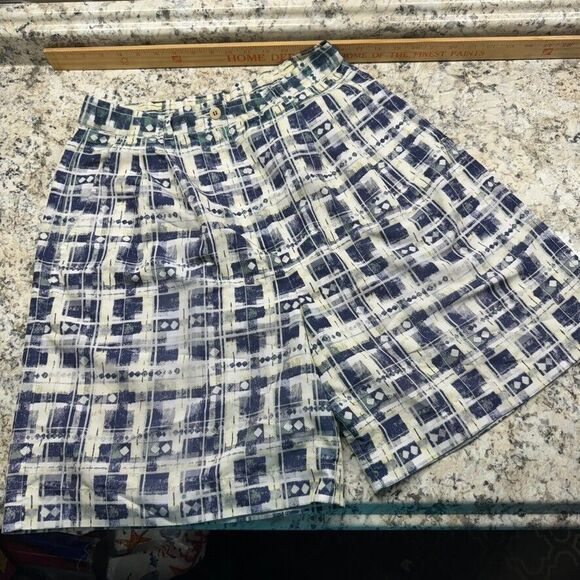 Vintage Reebok Shorts Womens 12 Golf Pleated Front 80s 90s Geo 30" Waist Y2K - Picture 1 of 11